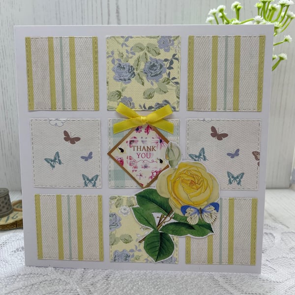 Patchwork Thank You Card C6