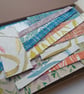 Meadow Flower paper backed fabric offcuts for crafting - zero waste materials