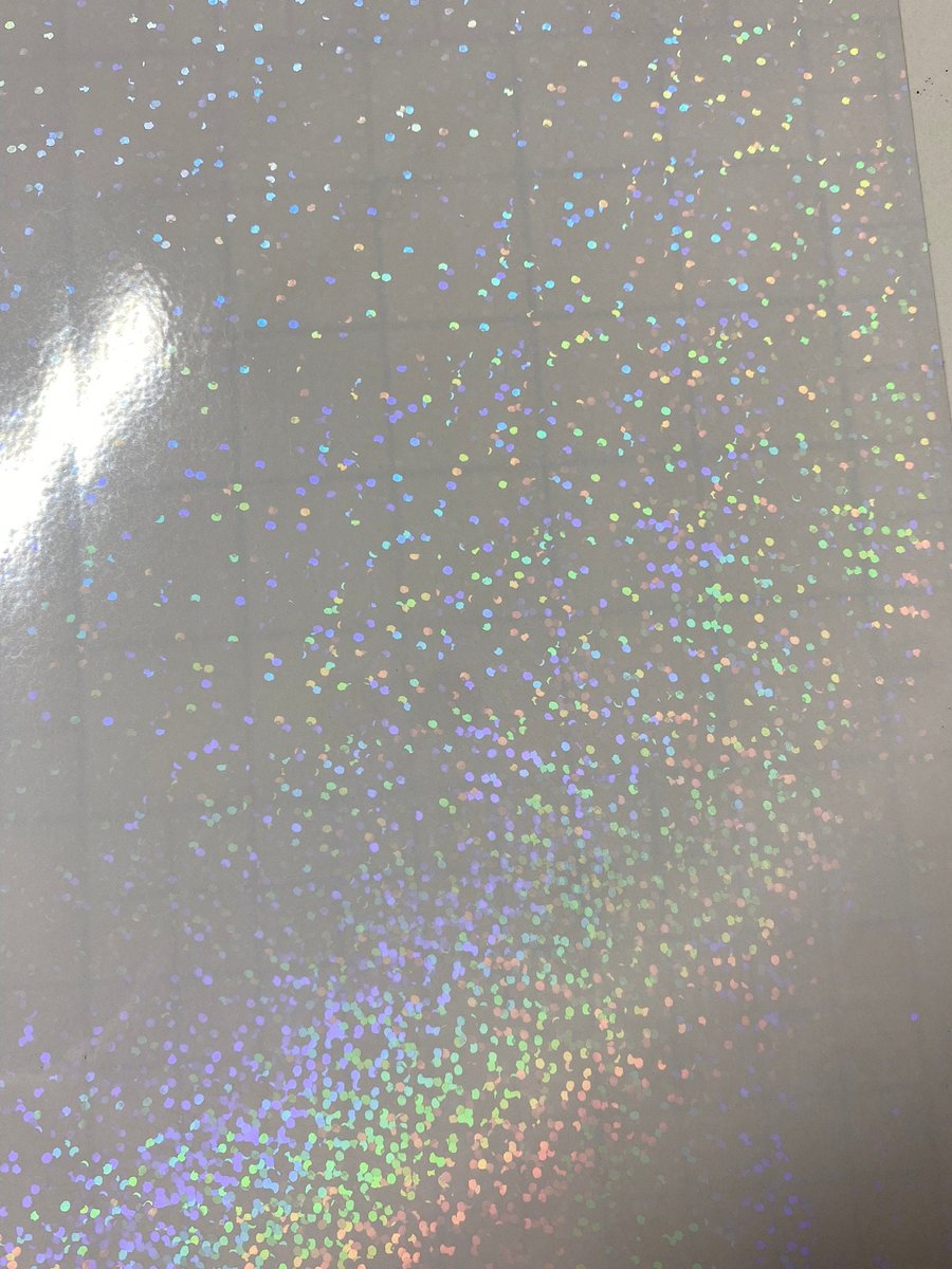 10 Sheets Self Adhesive Sparkle Transparent Holographic Vinyl Overlay Sheets Sti
