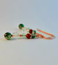Moss Agate, Jade Star, Red Jasper & Crystal Earrings, Birthday Gifts For Her - Image 2