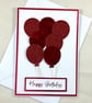 Handmade red balloons birthday card with matching gift tag - Image 2