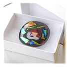 Patchwork Dichroic Fused Glass Brooch 049 Handmade 