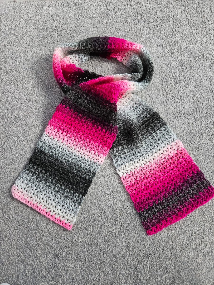 Soft Crocheted Winter Scarf