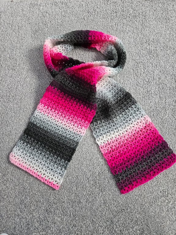 Soft Crocheted Winter Scarf