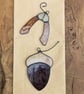 Stained Glass Acorn or Sycamore Seed Gift, Autumnal Tiffany Hanging Suncatcher  - Image 5