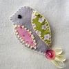 Little Bird Fabric Brooch