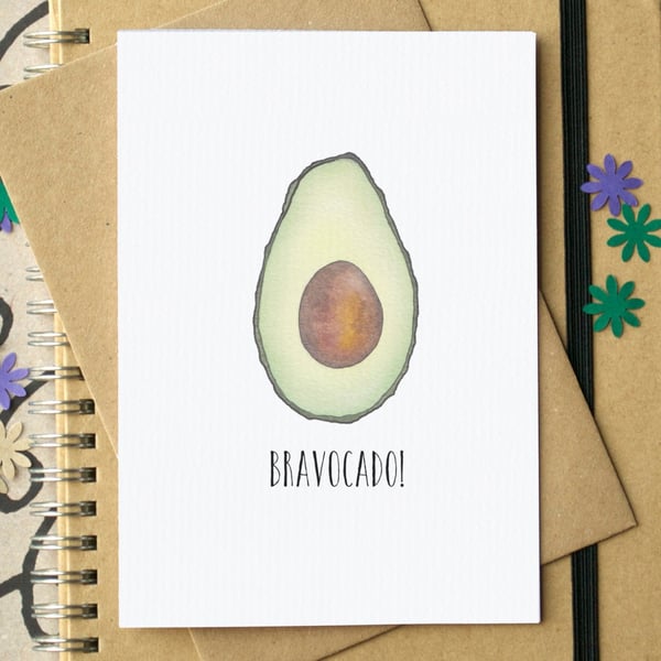 Funny "Bravocado" Graduation or Exam Results Card