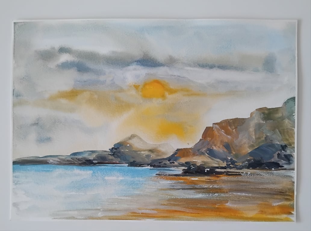 Cornwall beach - painting