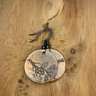 Oak - Handmade Etched Copper Earrings MEDIUM