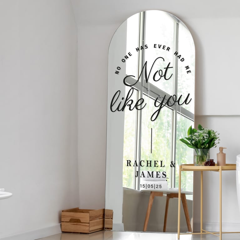 Not Like You 01: Custom Wedding Mirror Decal - Personalised Taylor Swift Sticker