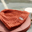 Handmade Crochet rust beanie 