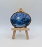 Winter Landscape Painting on Wood Slice - Image 3