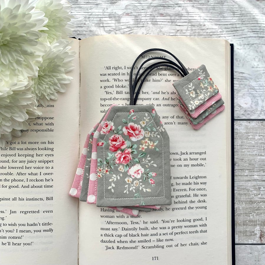 Tea bag bookmarks, book lover gift