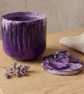 Purple Marbled Jewellery Box, Violet Trinket Pot With Lid