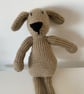 Light Brown Hand Knitted Soft Bodied Dog - Image 2