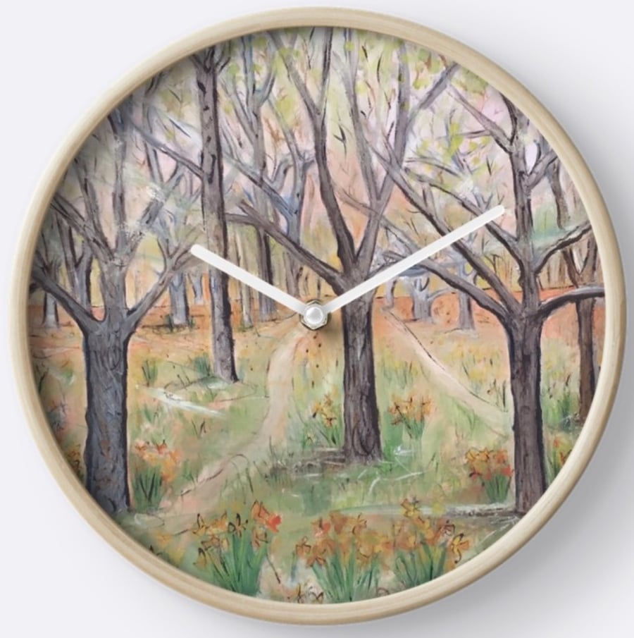 Beautiful Wall Clock Featuring The Painting ‘The Way’