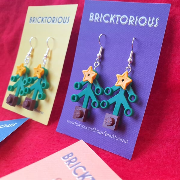 Lego Christmas Tree Earrings