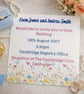 Wildflower Wedding Invitation Set with RSVP, Details & Handmade Envelopes