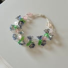 Beaded flower bracelet