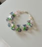 Beaded flower bracelet