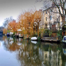 Narrow Boats Regent's Canal Camden London UK Photograph Print