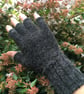 Fingerless gloves alpaca grey - Image 4