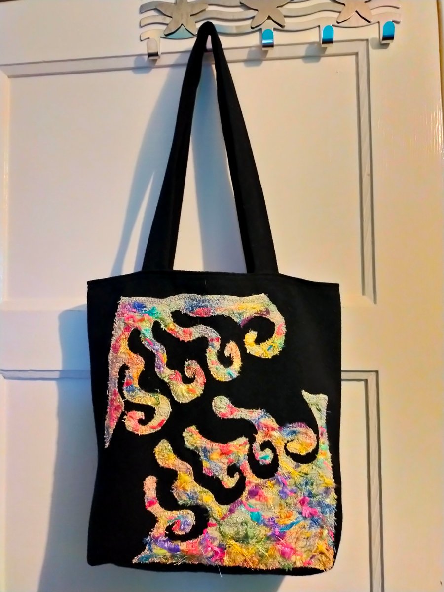 Bag, Tote bag, shopping bag, reusable bag, fabric bag, embroidered bag, shoulder