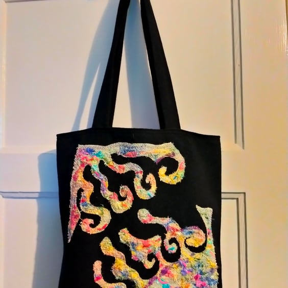 Handcrafted embroidered and appliqued unique shoulder bag