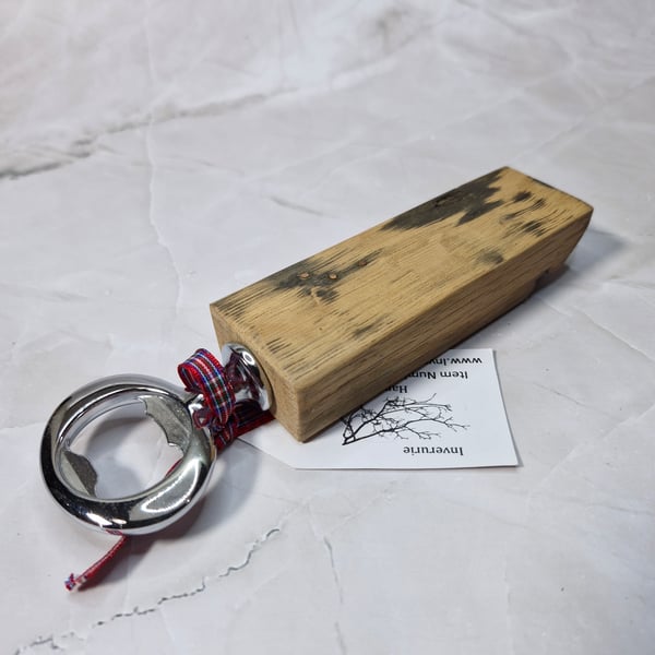 Whiskey Barrel Stave Bottle Opener