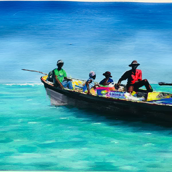 Ferry to île a vache, Haiti 