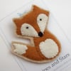 Cute Felt Fox Brooch