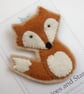 Cute Felt Fox Brooch - Image 1