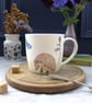 Hedgehog and Bluebell fine bone china mug - Image 1