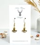 Charm Earrings - Gold Octopus