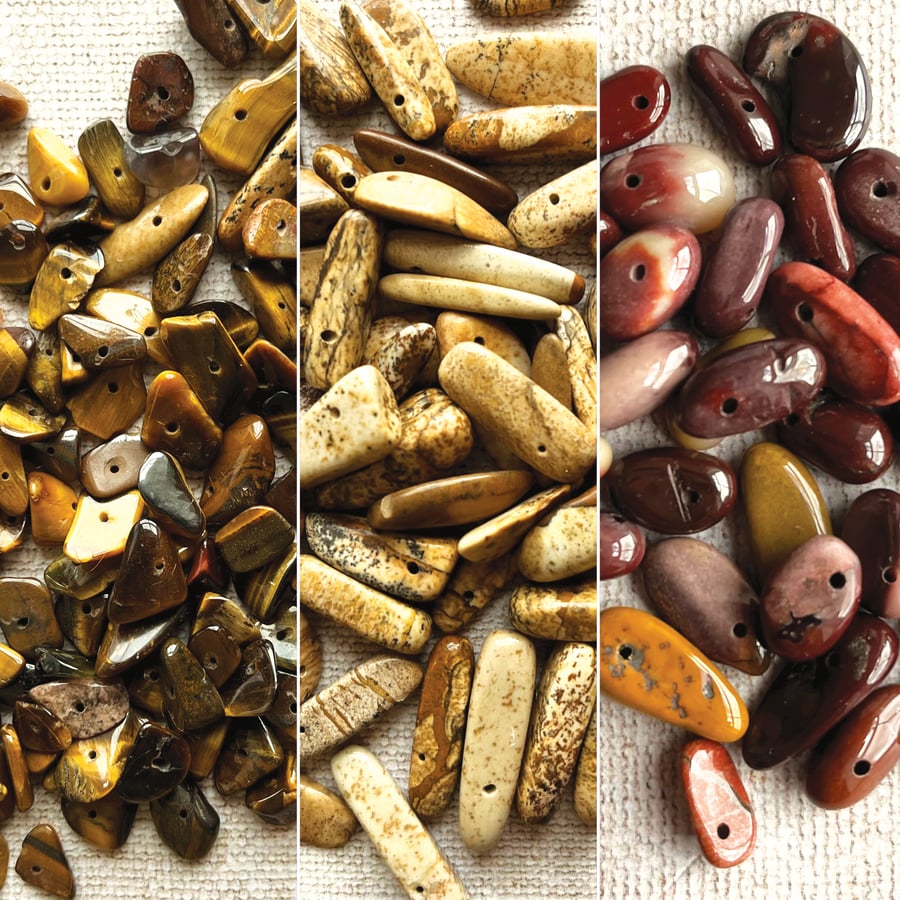 Semi-precious stone beads, gift for crafter, jewellery making supplies