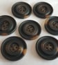 1 & 1 8" 28mm 44L polyester Tortoise Shell Buttons DESIGNER - Image 1