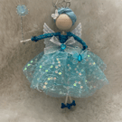 Elsa hanging Xmas tree fairy, xmas tree topper, flower fairy, keepsake gift