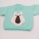 Round Neck Jumper with Polar Bear Motif for Babies and Small Children, Jumper