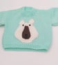 Round Neck Jumper with Polar Bear Motif for Babies and Small Children, Jumper