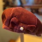 Russet Beret Style Velvet Hat