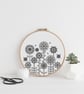 Floral Blackwork Embroidery Chart: Retro Flower Design (PDF Download) - Image 2