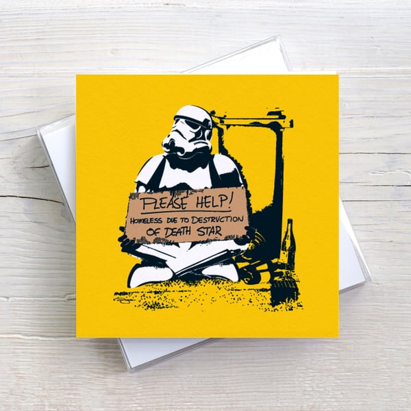 Star Wars Stormtrooper Funny Geeky Blank Greetings card