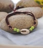 Green agate & seed pod friendship bracelet - Image 3
