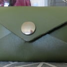 Small leather pocket purse or card case