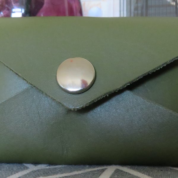 Small leather pocket purse or card case