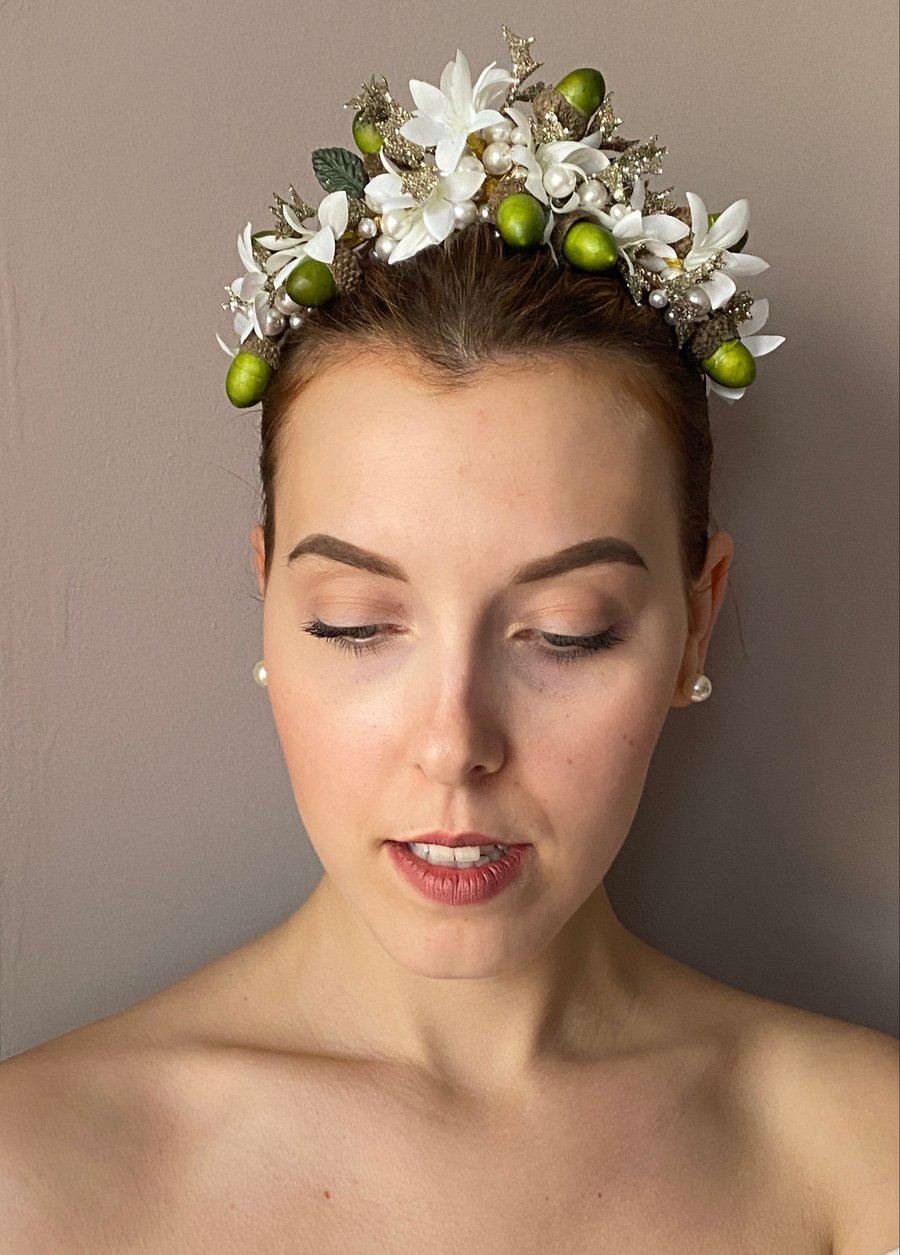The Helena - Bridal headdress - Wild flower bridal tiara