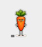 Funny Snarky Vinyl Sticker For Adults - Grumpy Carrot