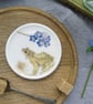 Frog and Forget me not bone china coaster - Image 2