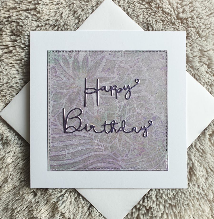 Lilac Birthday Card 