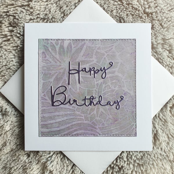 Lilac Birthday Card 